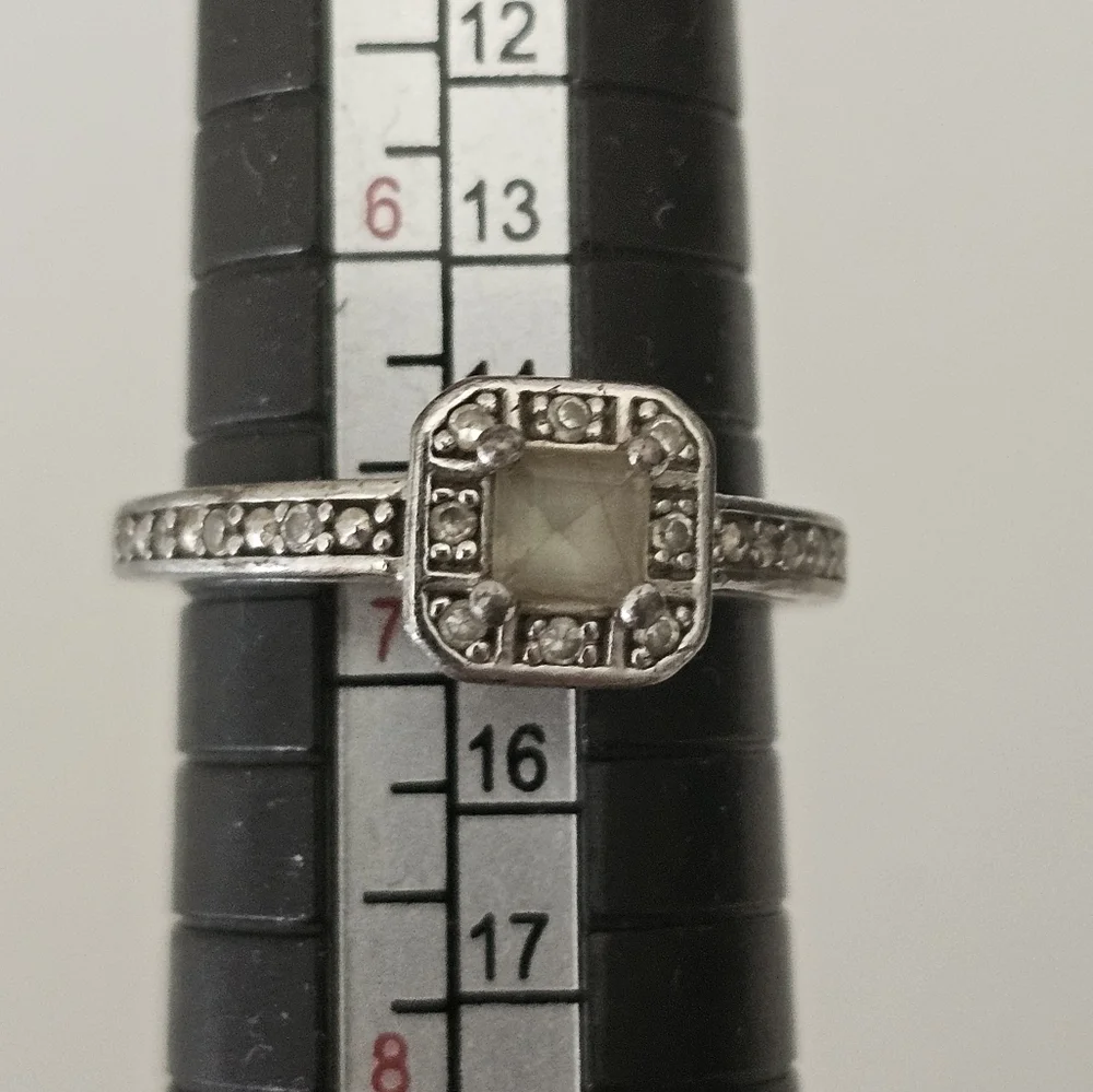 NVC Nataliya V Collister Sterling Silver Gemstones Ring Size 7 Minimalist